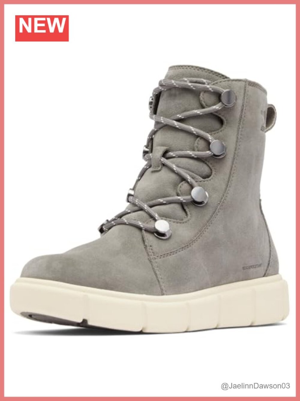 Waterproof Suede Ankle Boot with Laces - Winter Snow Boots for Hiking